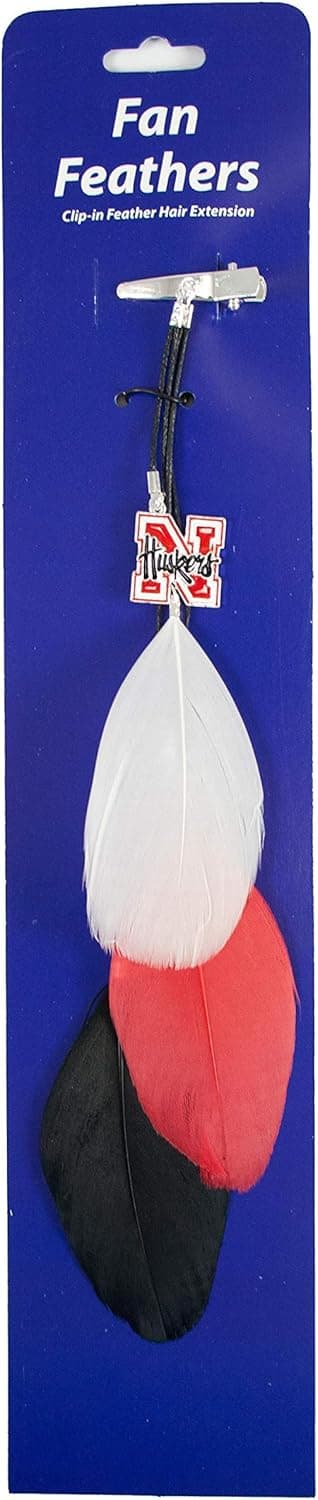 Littlearth NCAA Nebraska Cornhuskers Feather Hair Clip