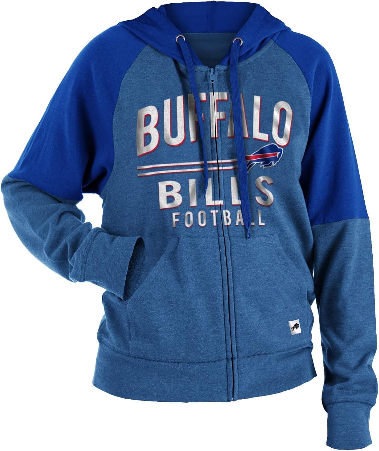 New Era Buffalo Bills Women's Tri-Blend Fleece Zip Up Hooded Sweatshirt