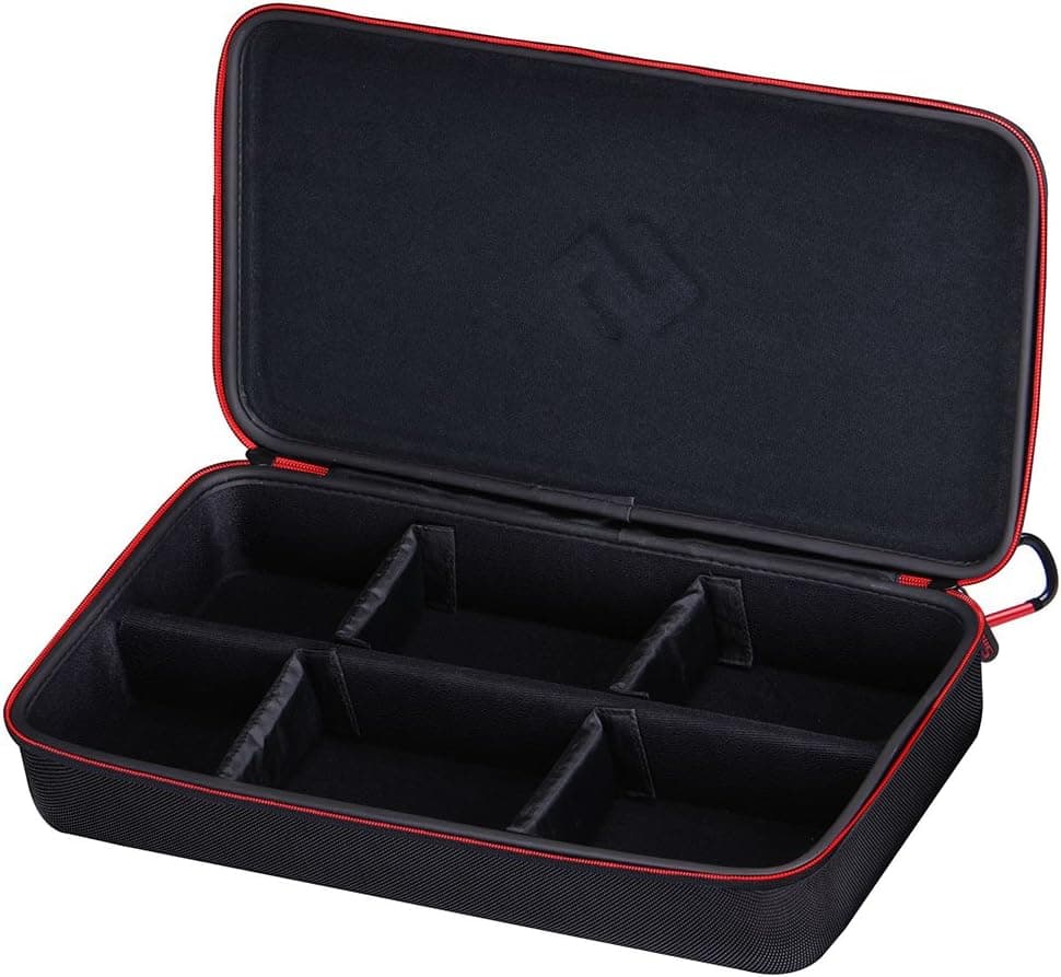 Smatree H400 Large Hard Case for C. A. H.Card Game with 4 Moveable Dividers (Card Not Included) Black/Red