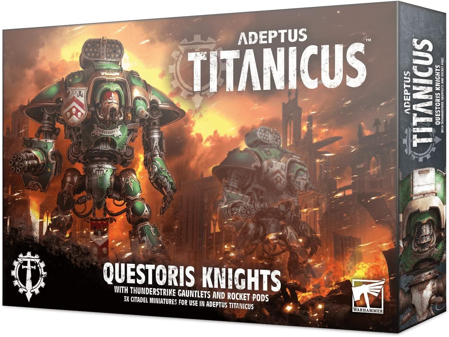 Games Workshop Adeptus Titanicus: Questoris Knight with Thunder Strike Gauntlets and Rocket Pods