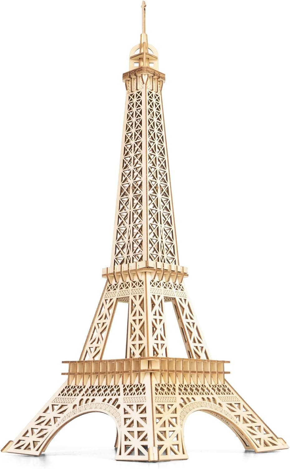 DECORLIFE Eiffel Tower Puzzle, 3D Wooden Puzzles for Adults, DIY Architecture Model Building Kits for Teens, Brain Teaser Educational Toy, Hand Crafts Teens Gifts Idea, Birthday Gift, 94PCS