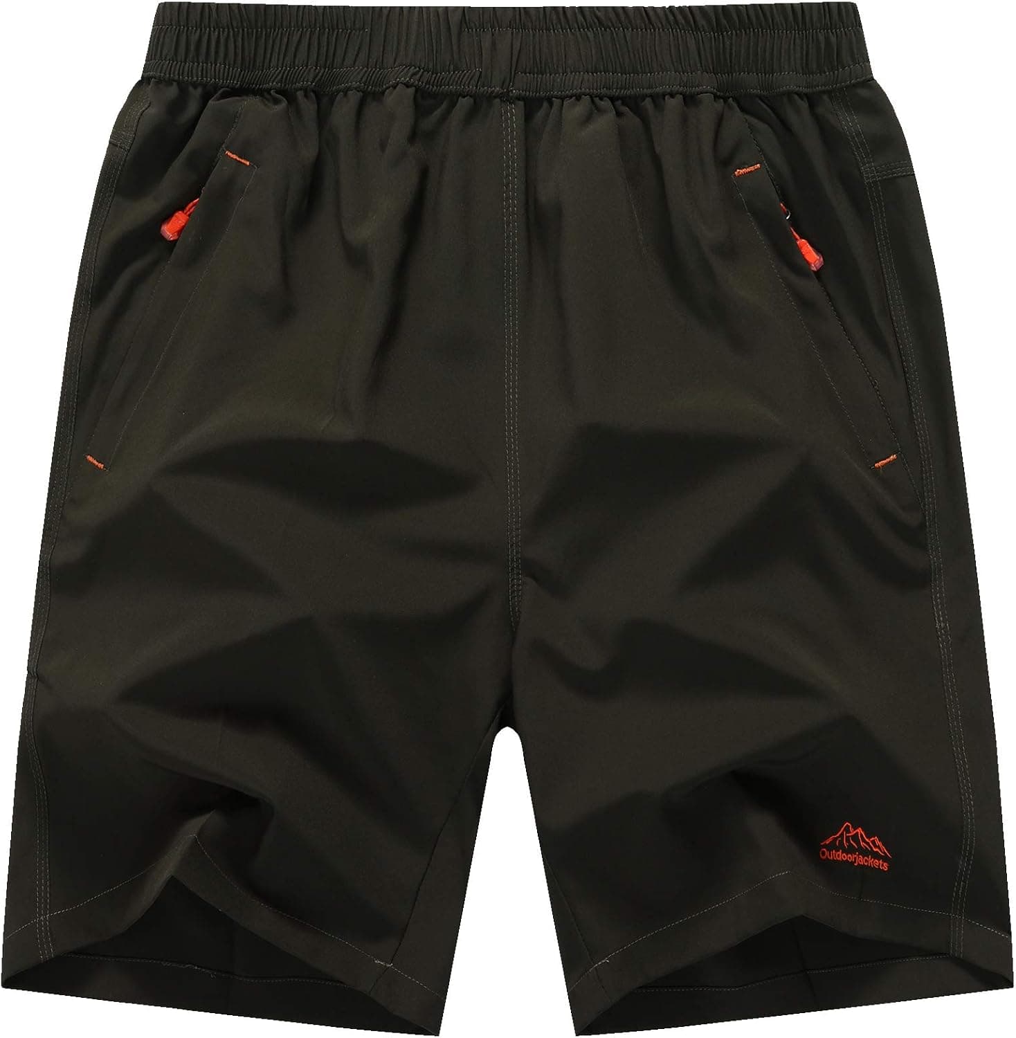 FANHANG Men's Quick Dry Light Weight Athletic Outdoor Hiking Breathable Runing Workout Active Shorts with Zipper Pocket