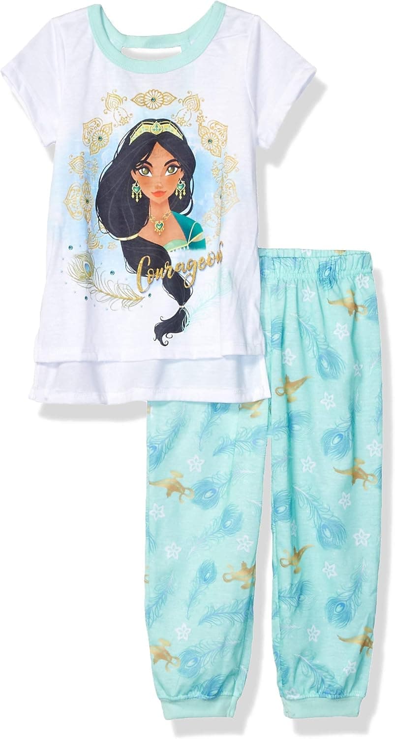 Disney Girls' Princess 2-Piece Pajama Set