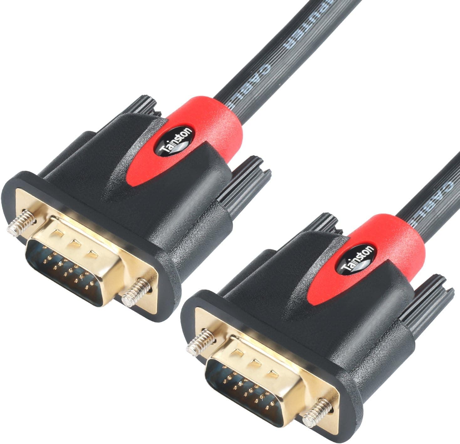 Tainston VGA to VGA Cable HD15 Monitor Cable with Ferrites Male to Male-25 Feet