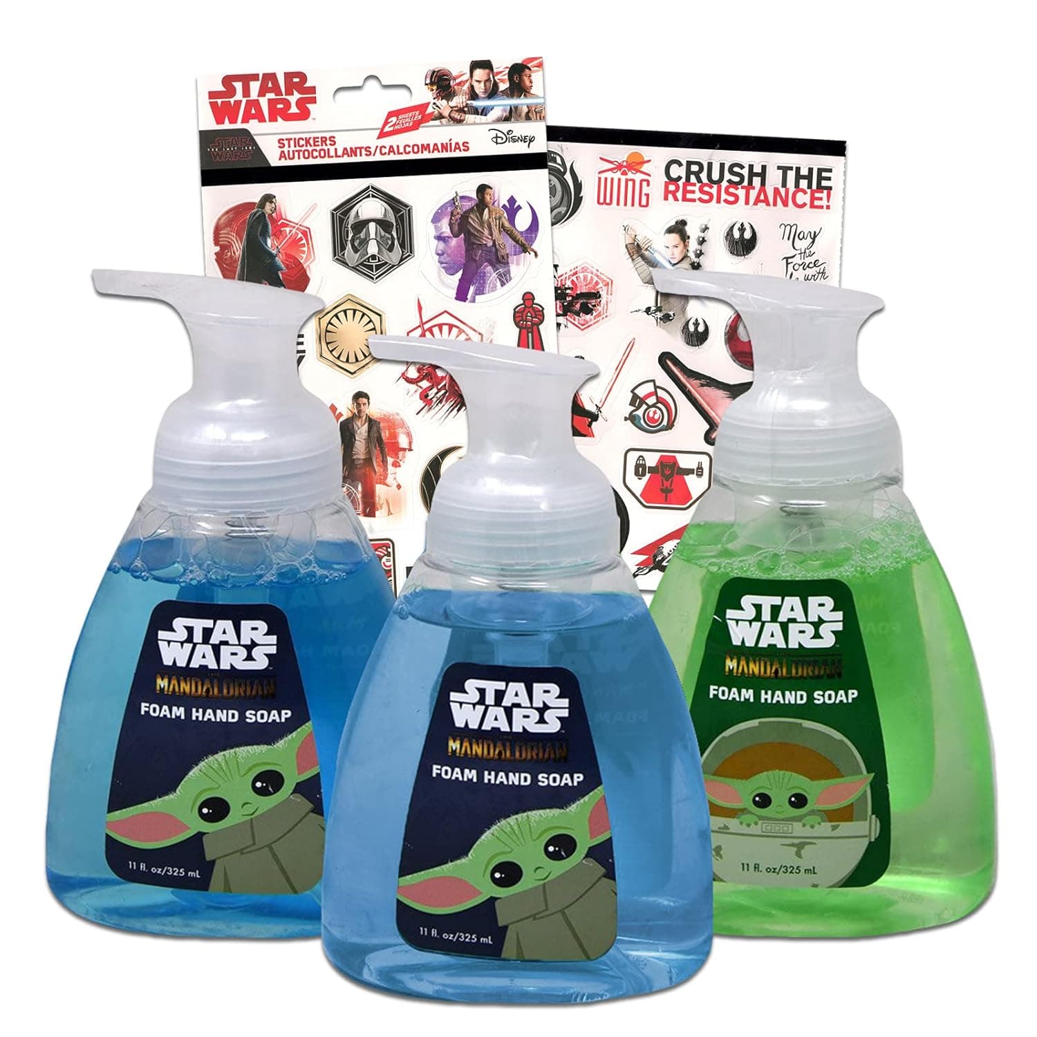 Star Wars Baby Yoda Foam Hand Soap Bulk Bundle - 3 Pack Baby Yoda Bathroom Soap for Boys, Girls (11oz Each)