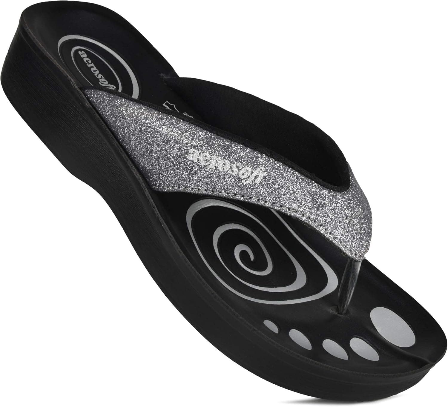 Aerosoft Womens Gliteratti Flip Flop, Adult