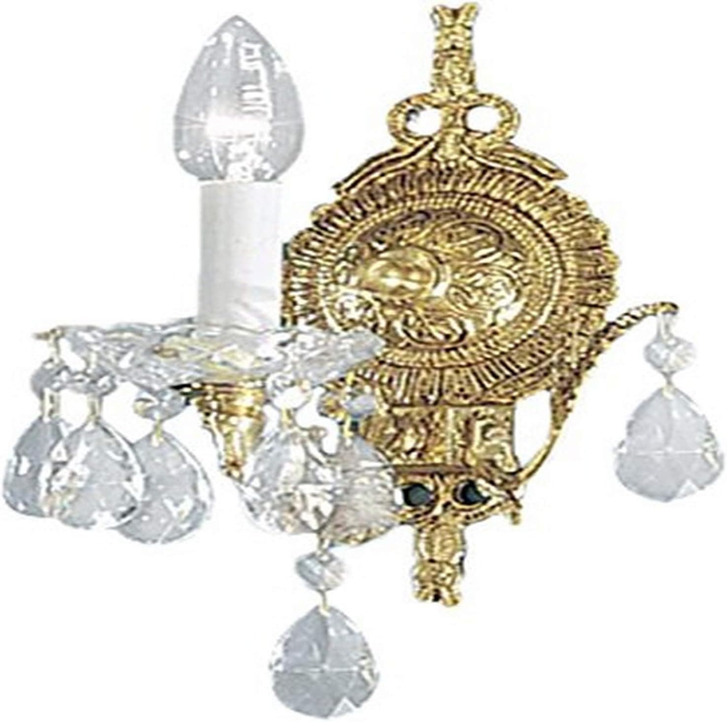 Classic Lighting 5531 OWB C Madrid, Crystal Cast Brass, Sconce/WallBracket, Olde World Bronze
