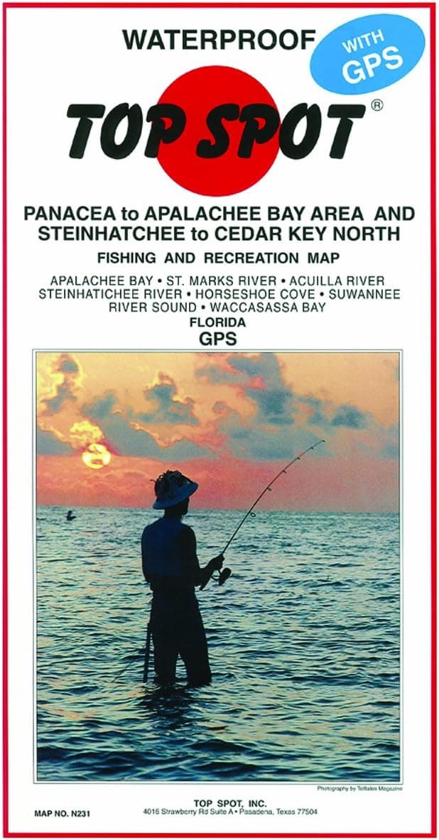 Topspot Map Panacea Apalachee Steinhatchee to Cedar Key North