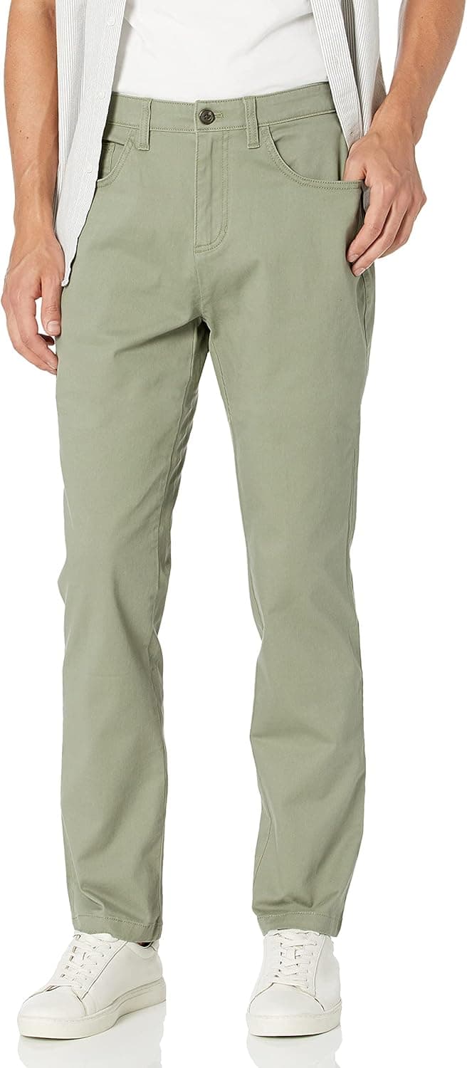 Amazon Essentials Men's Athletic-Fit 5-Pocket Comfort Stretch Chino Pant (Previously Goodthreads)