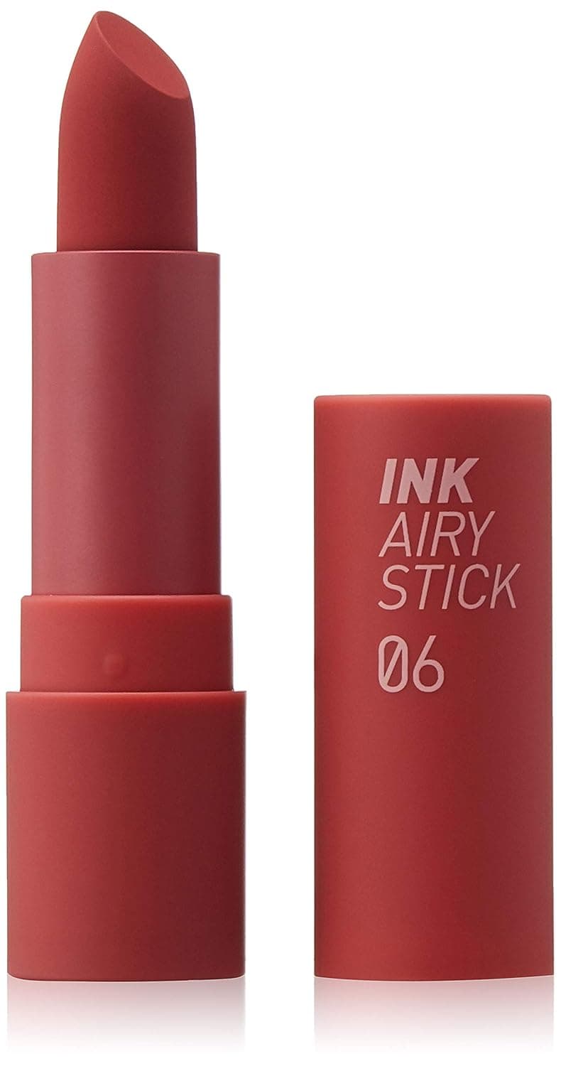 Peripera Ink Airy Velvet Lipstick | High-Pigmentation, Lightweight, Soft, Long-Lasting, Smudge-Resistant | Daily Rose (#06) 0.12 fl oz