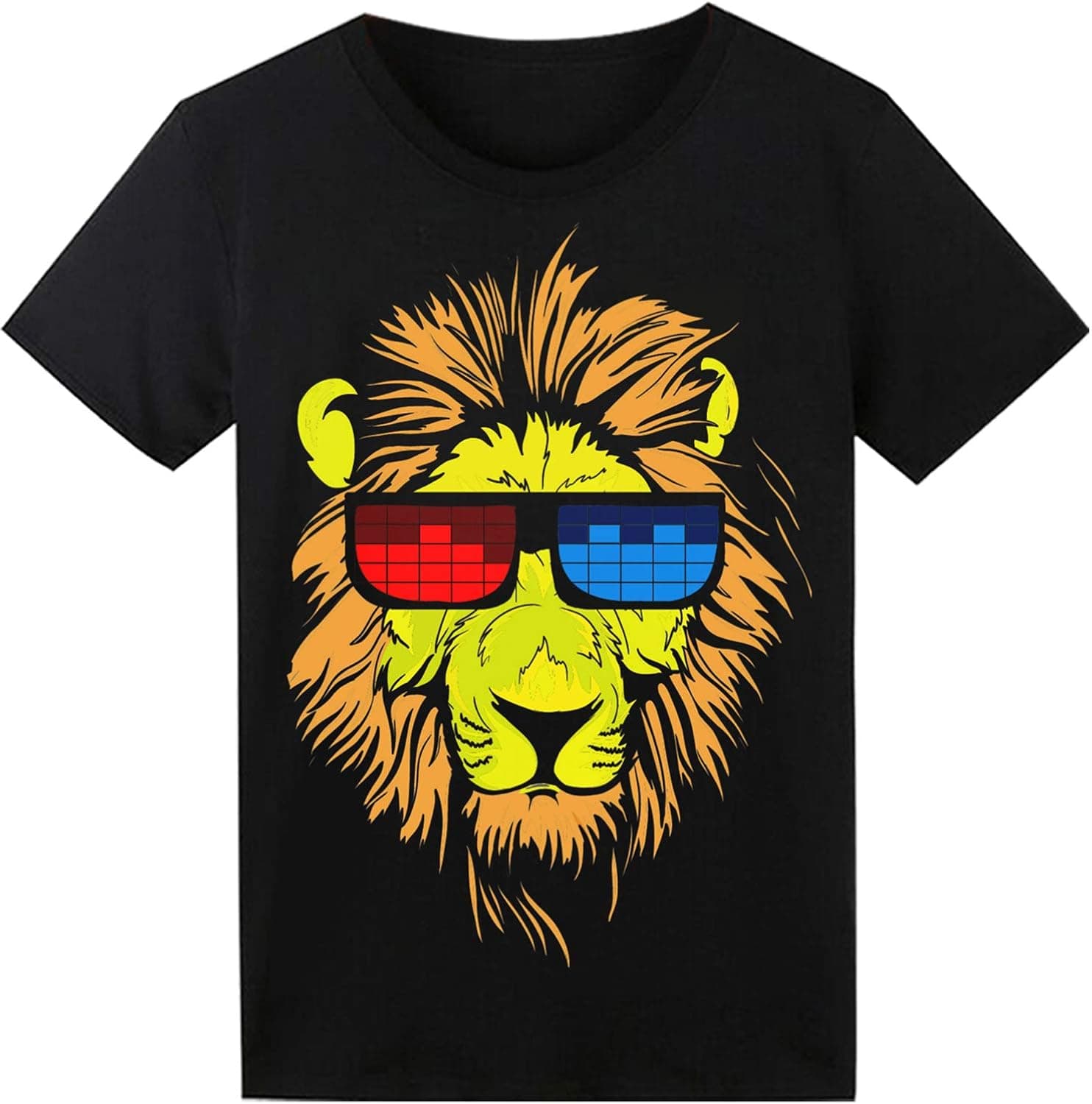 LED T Shirt Sound Activated Glow Shirts Light up Equalizer Clothes for Party