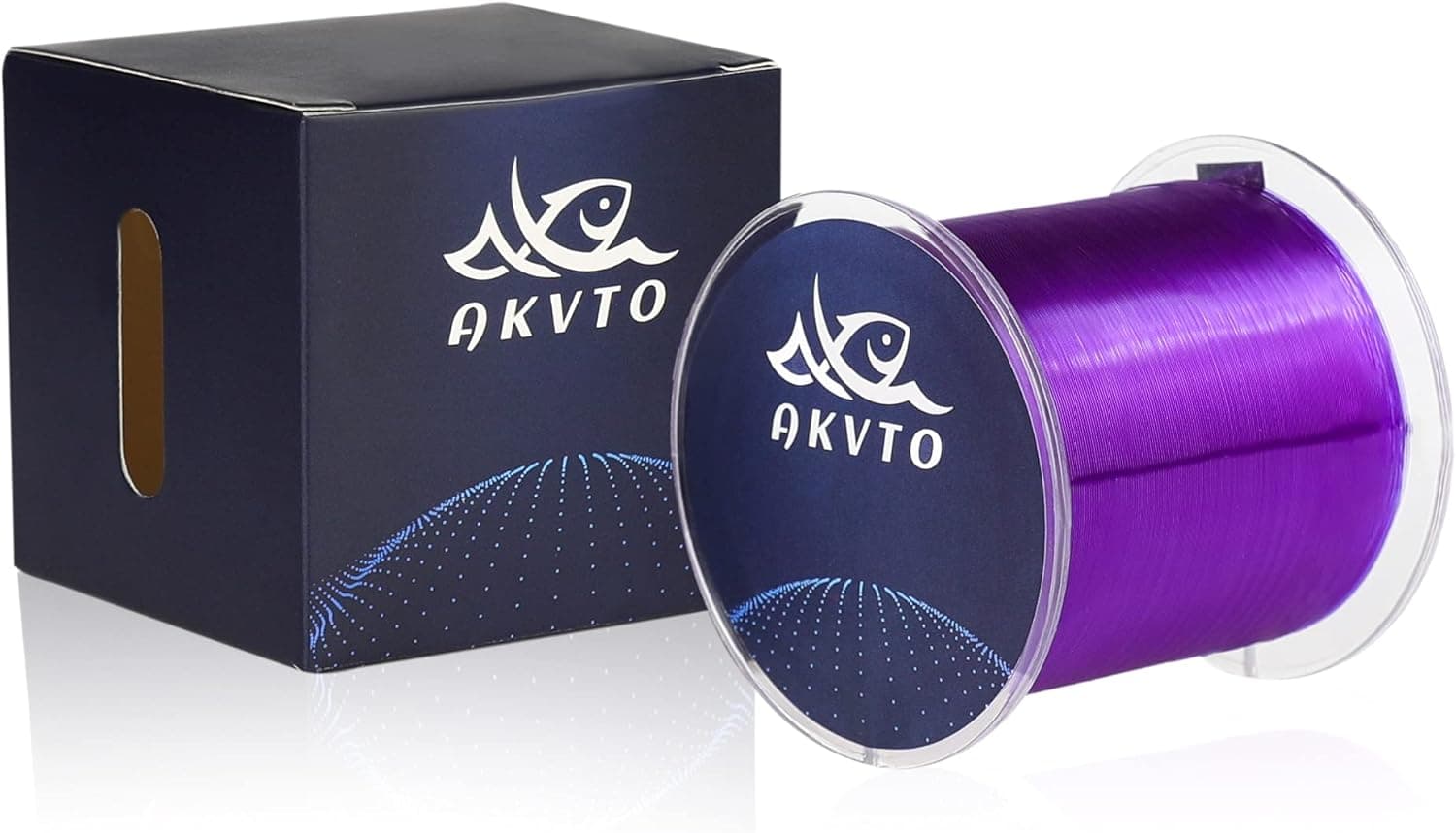 AKVTO Premium MONOFILAMENT Fishing LINE- Monofilament Fishing Line 500Yds - Ultimate Strength Abrasion Resistant Leader Line Strong Mono, Mono Fishing Line 10-35LB, Low- & High-Vis Available