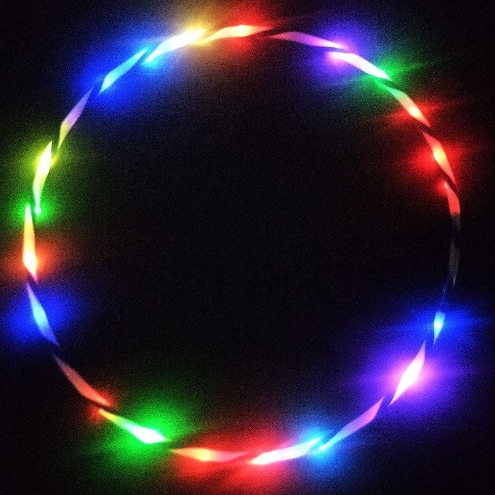 CRTEPST LED Hoops for Kids Adults Light Up Glow Sport Rings Dance Toy for Sports Playing Exercise
