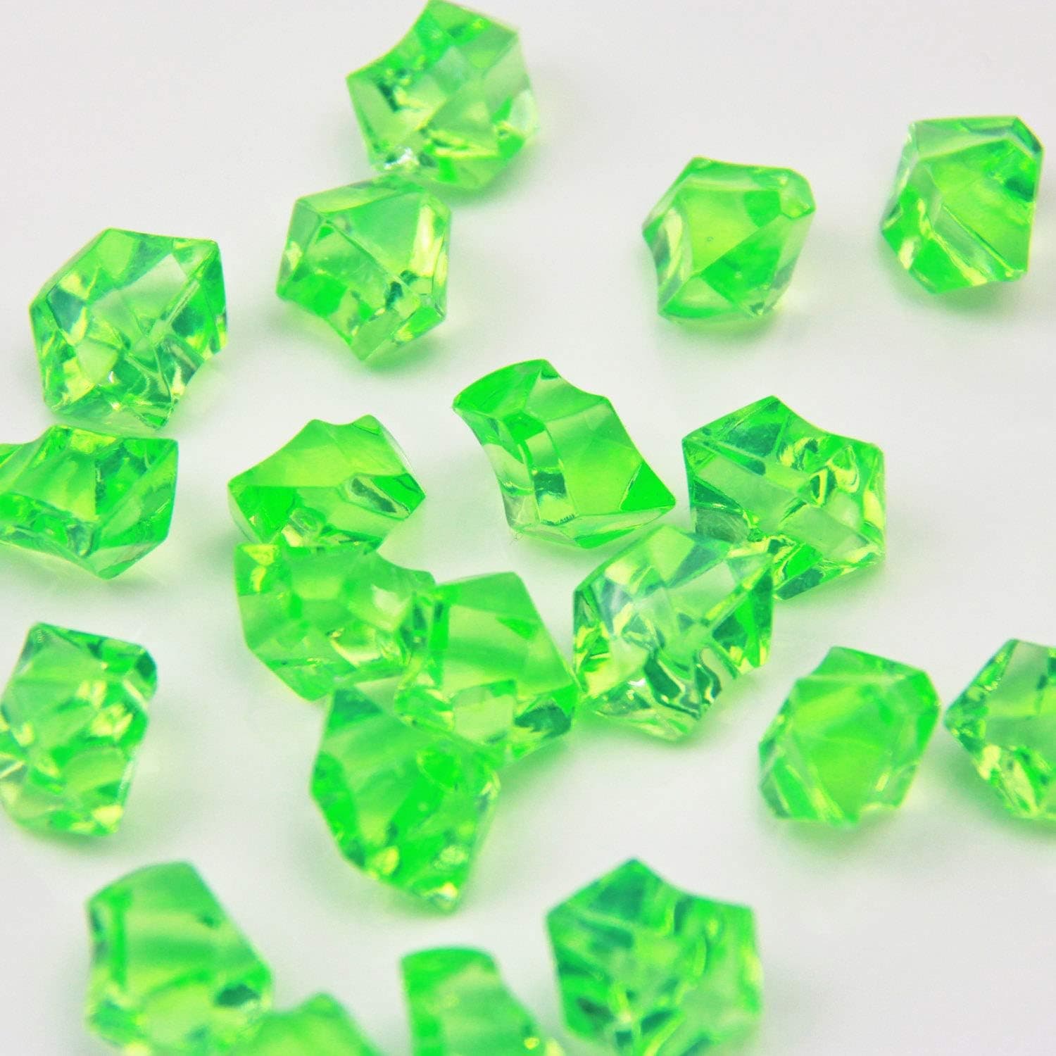 WELMATCH Apple Green Acrylic Ice Rock Crystals Treasure Gems for Table Scatters, Vase Fillers, Wedding, Banquet, Party, Event, Birthday Decoration (Apple Green, 150)