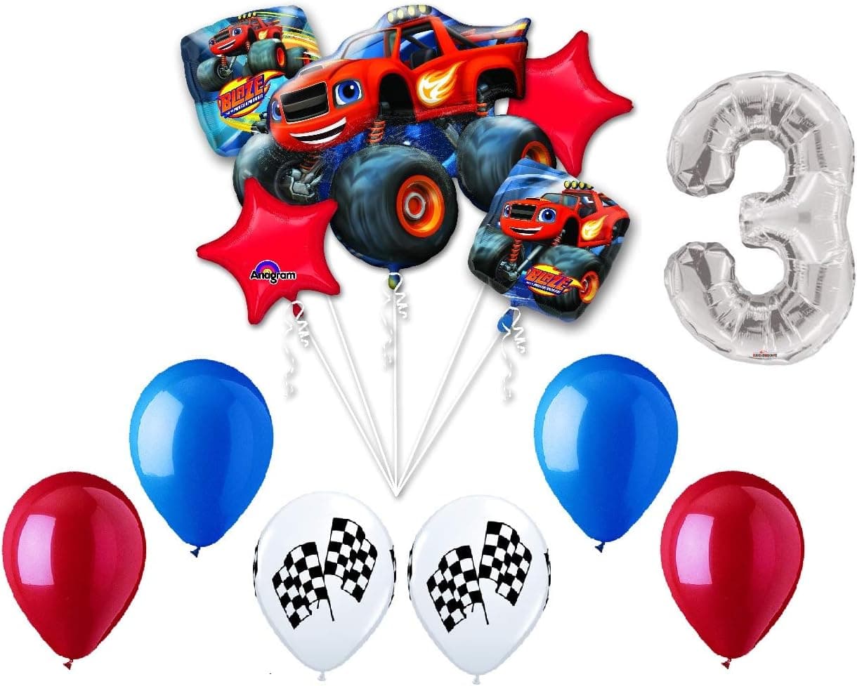 Anagram Blaze and the Monster Machines 3rd Birthday Balloon Decoration Kit