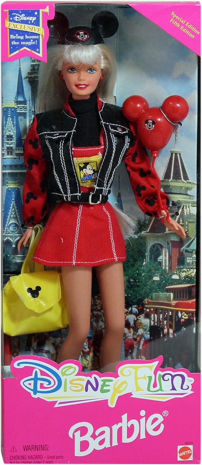 Disney Fun Barbie Fifth Edition 1997 w/ Balloon and Mickey Ears 18970