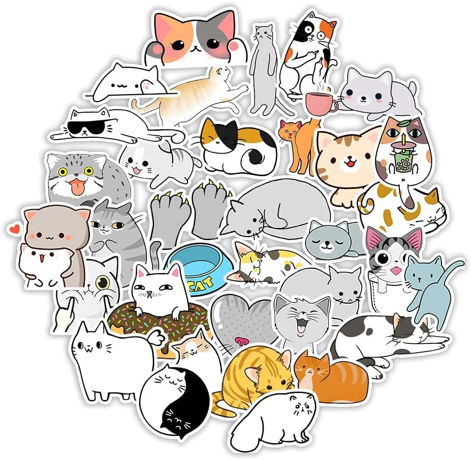 Waterproof Stickers Pack Cute Anime Big 4-8cm Sticker