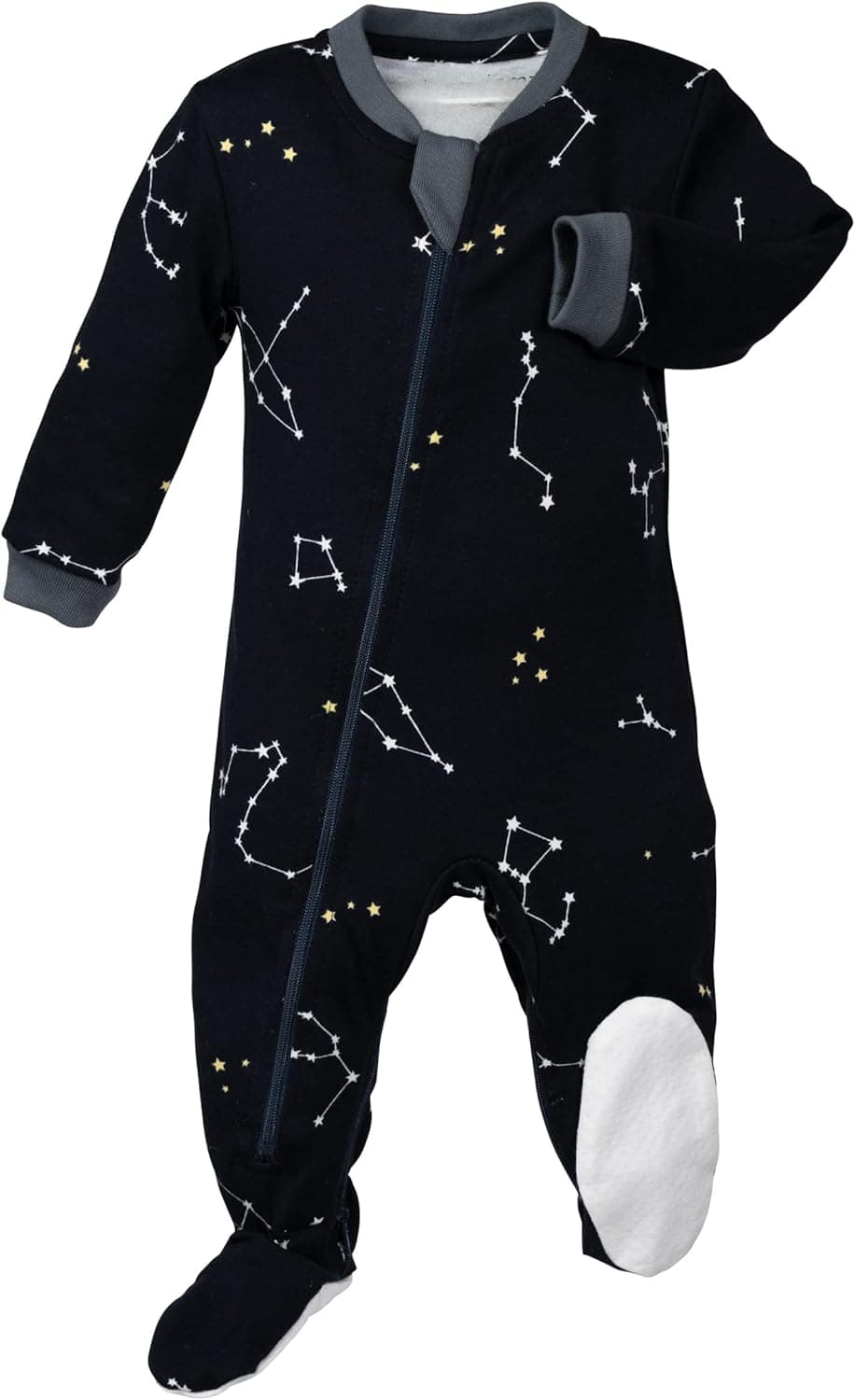 zippyjamz – Zipper Organic Sleeper Footed Onesies Sleeper Baby Pajamas with Inseam Zipper