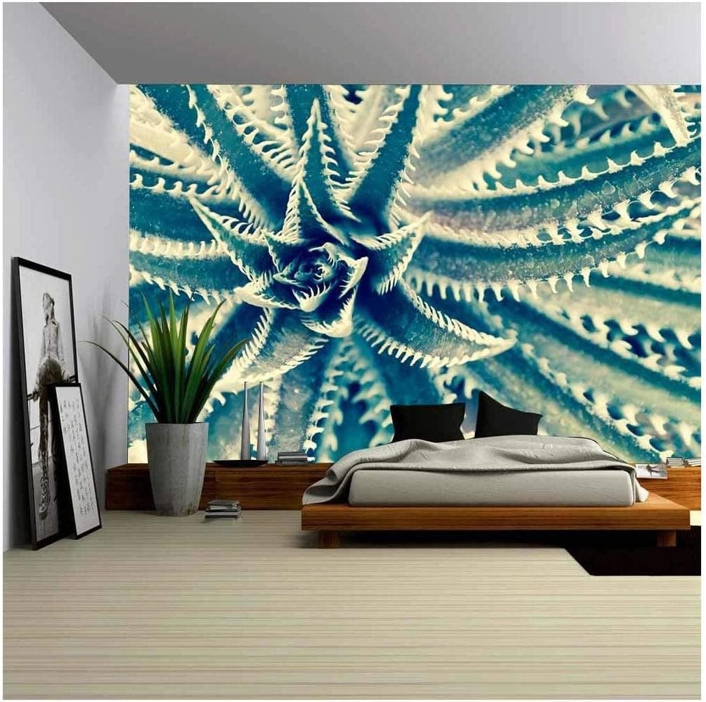wall26 - Sharp Pointed Agave Plant Leaves - Removable Wall Mural | Self-Adhesive Large Wallpaper - 66x96 inches