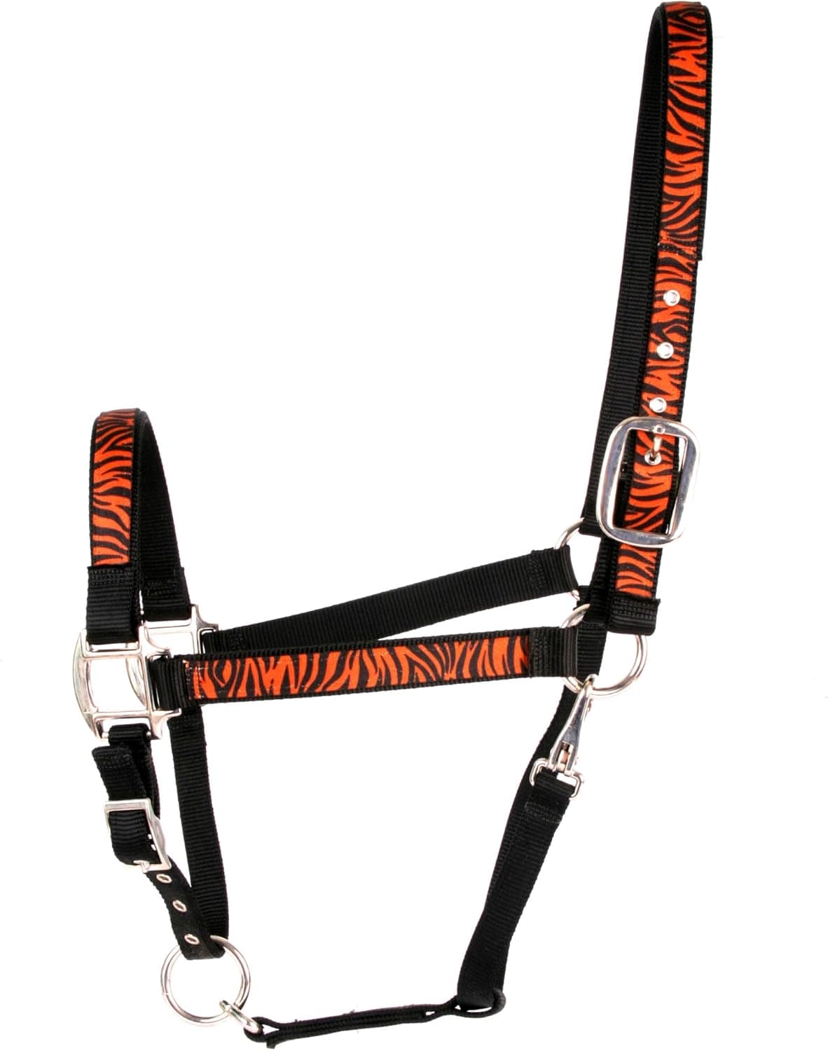 Red Haute Horse ZBR1400F Equine Elite Horse Halter, Zebra Rust