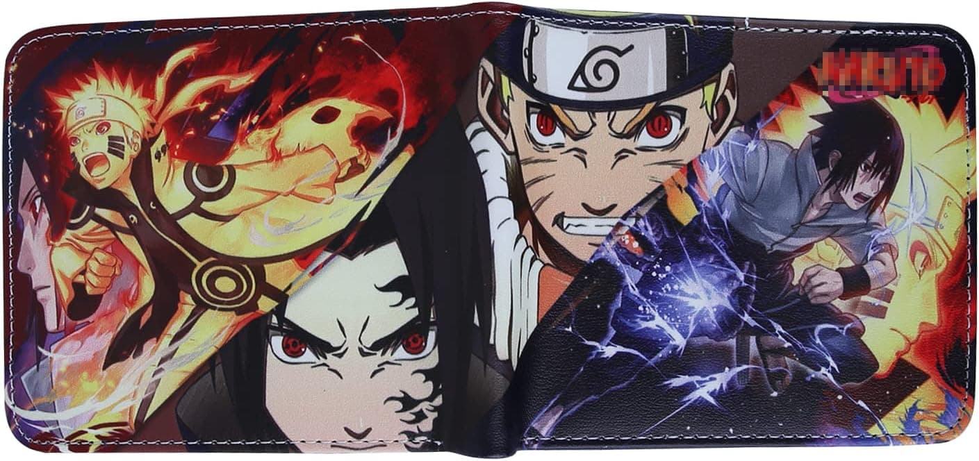 Eiwivoo Bi-fold Unisex Wallet PU Leather Short Coin Card Holder Novelty Purse for Boys Girls Kids Cartoons Pattern Anime Game Pocket Gifts