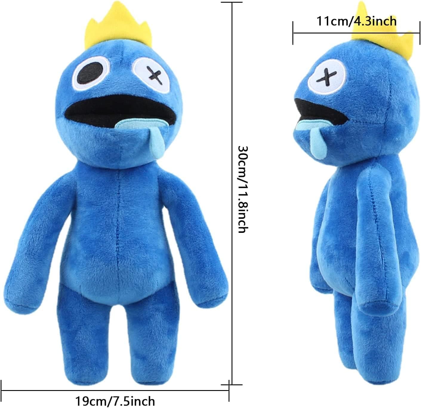 SIMONLIN Rainbow Friends Blue Plush, Animals, Rainbow Friends Plush Blue, Kids Birthday Party First Choice Halloween, 11.4"