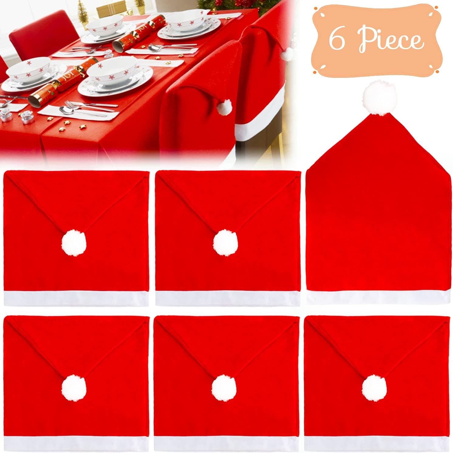 6 Pack Christmas Chair Covers