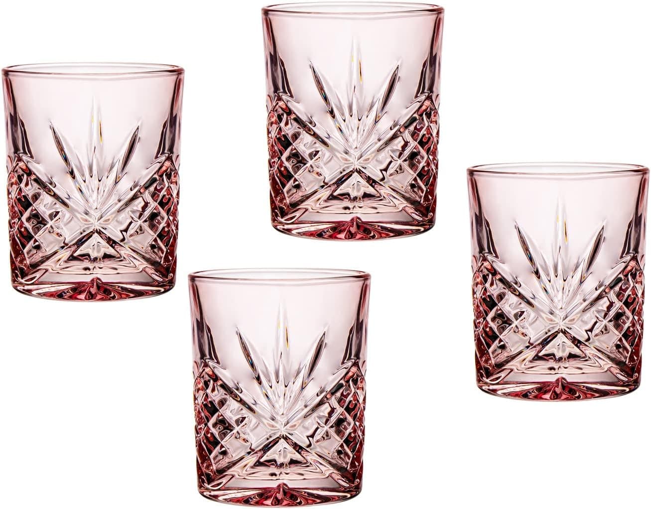 Godinger Blush Double Old Fashioned Glasses, Set of 4