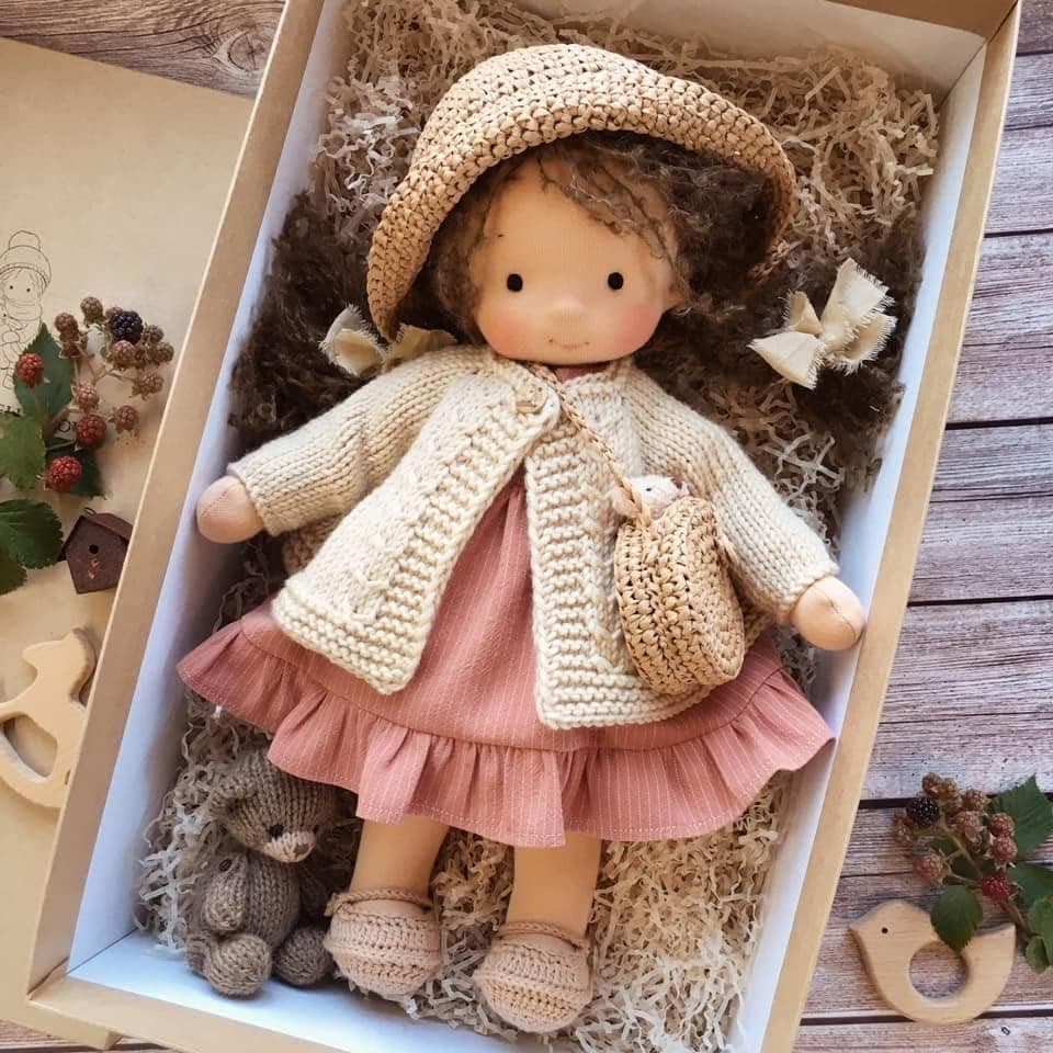Birthday Gift of Waldorf Handmade Doll (with Gift Box) (13.38x9.44x3.54 inches) (E)…