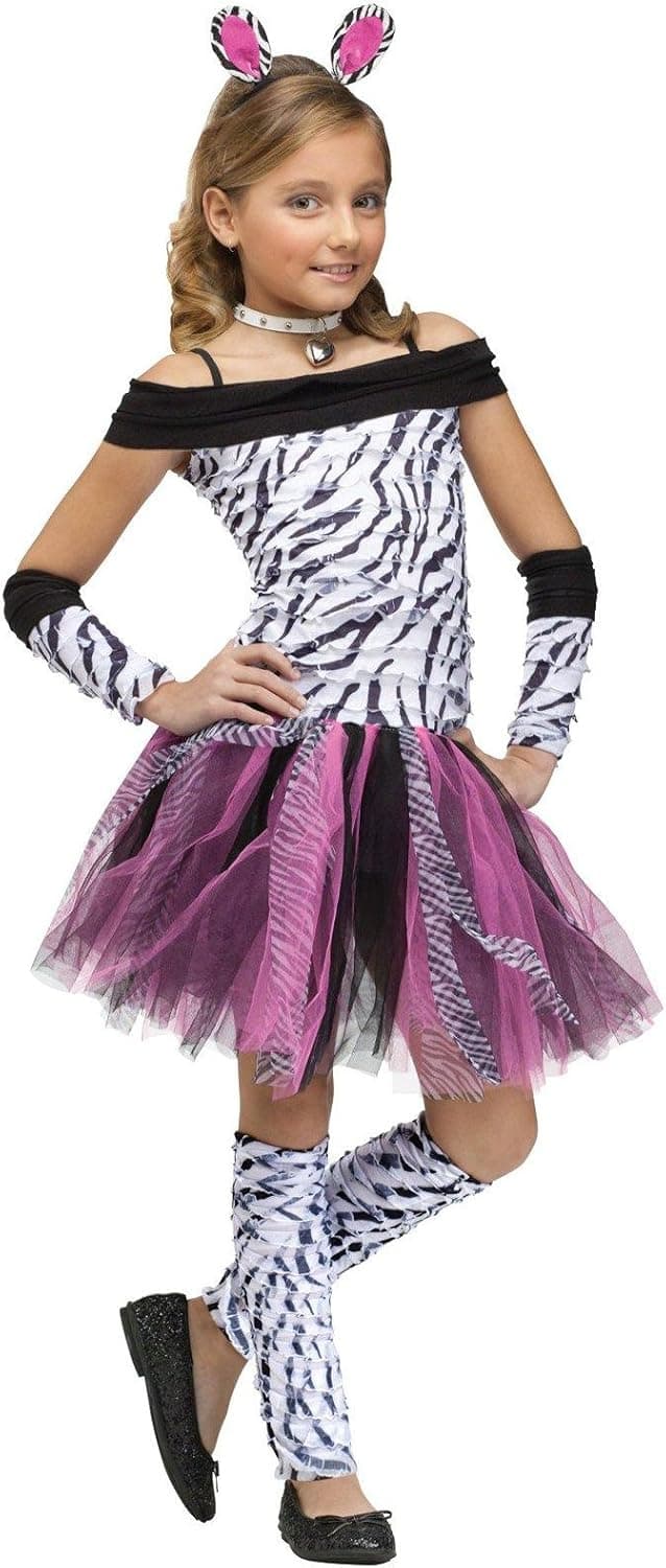 Fun World Girls' Big Zebra Kids Costume