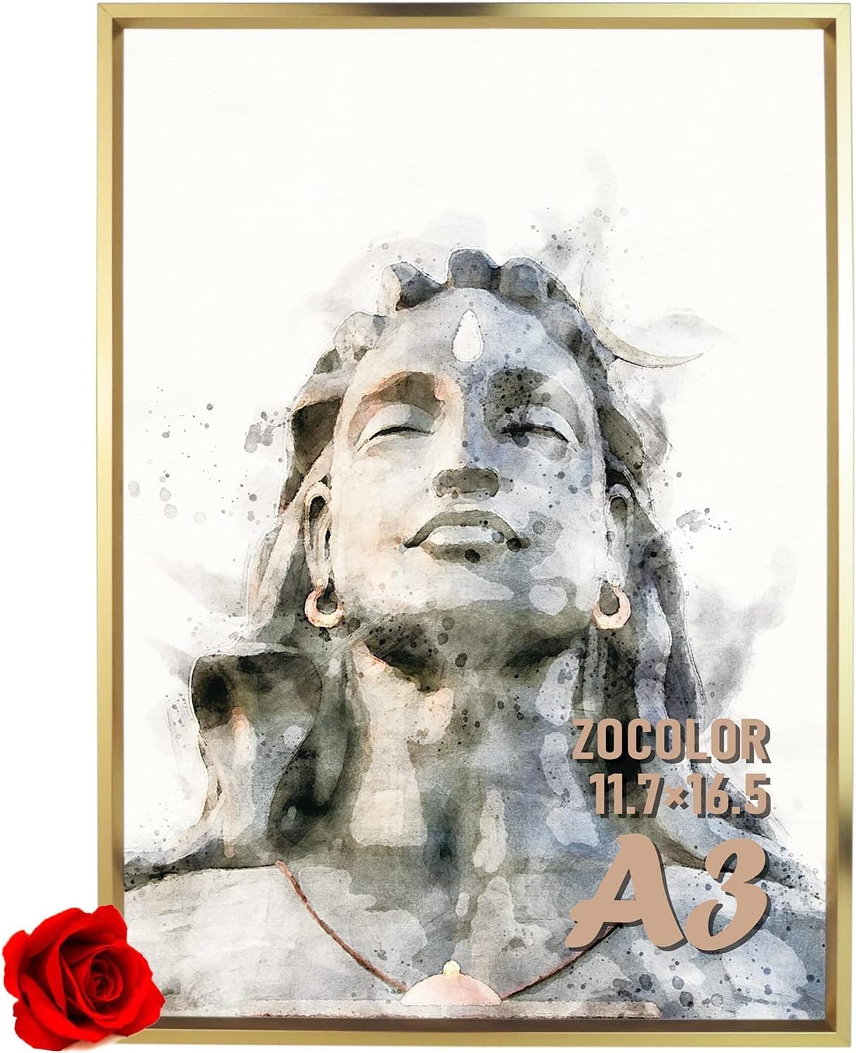 ZOCOLOR A3 Poster Frame, Size A3 Large Thick Picture Frame Aluminum Metal Photo Frame Wall Display for Weddings, Graduations, Poster, Document or Certificate, Prints(Champagne, 11.7x16.5)