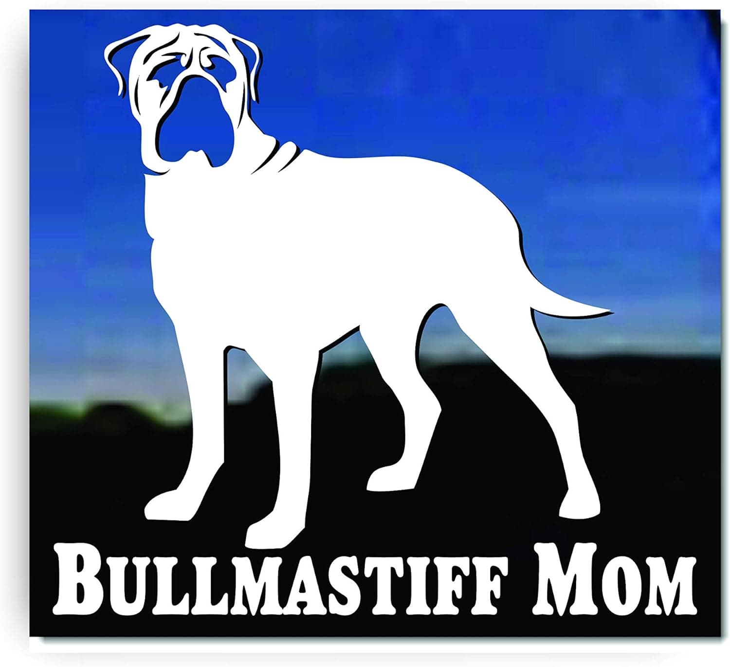 Bullmastiff Mom ~ Bullmastiff Vinyl Window Auto Decal Sticker