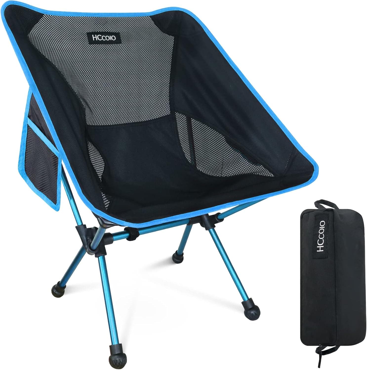 HCcolo Camping Chair, Hold Up to 260 Lbs, Folding Outdoor Backpacking Portable Chair for Adults, Ultralight, Foldable for Camp, Travel, Beach, Hiking, Fishing |Small Lounge Chair| 2022 Upgrade