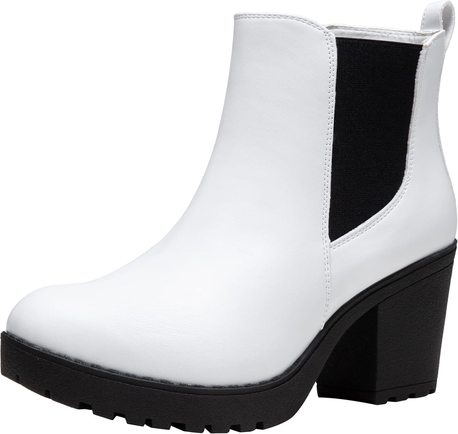 Vepose Women's 999 Fashion Platform Chunky Low Heel Chelsea Boots Ankle Booties