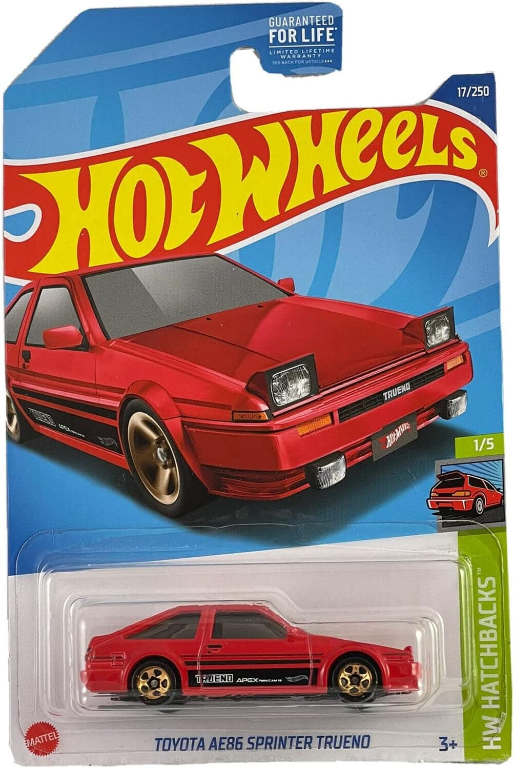 DieCast Hot Wheels Toyota AE86 Sprinter Trueno, HW Hatchbacks 1/5 [Red] 17/250