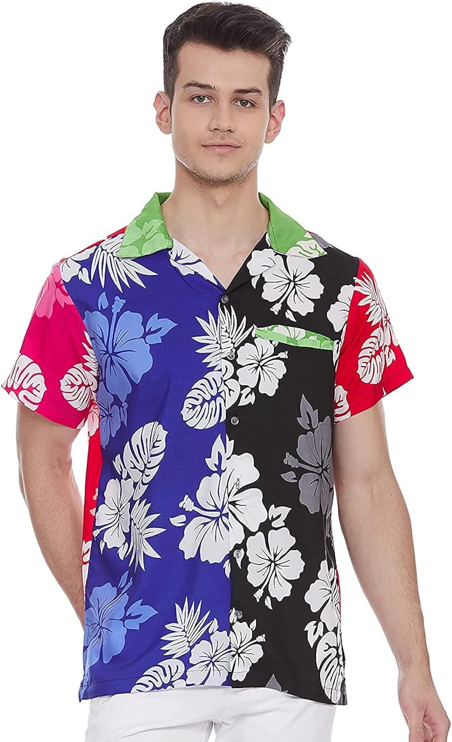 Stylore Funky Hawaiian Shirt for Men Short Sleeves Relaxed-Fit Summer Shirt
