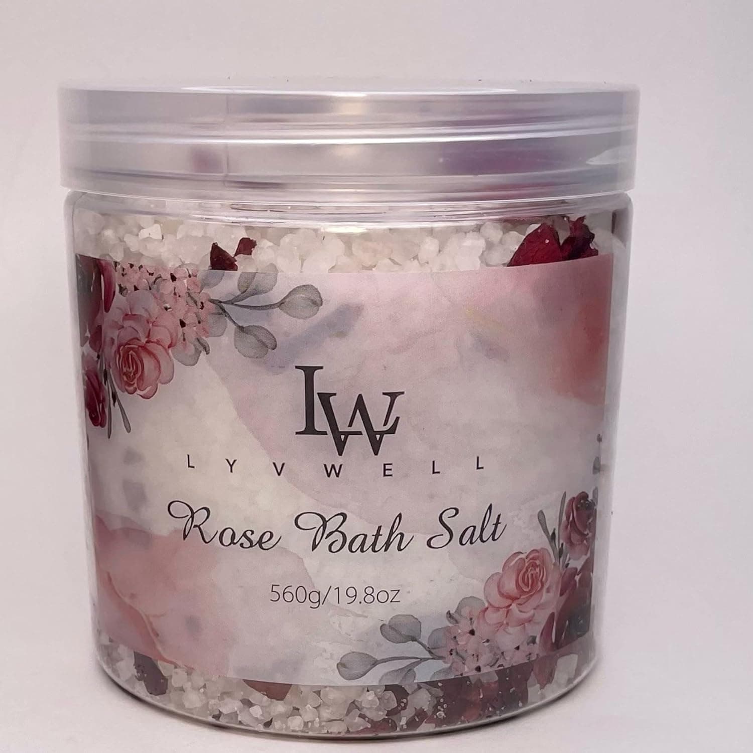 Lyvwell Bath Salt, Rose Petals, Sea Salt Bath, Bath , Aromatherapy, Relaxing ,Soak, Spa, Self-Care, Sea Salt, Detox, Foot Soak