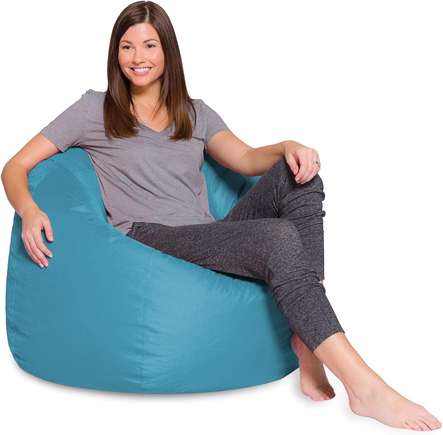 Posh Beanbags Bean Bag Chair, X-Large-48in, Heather Teal