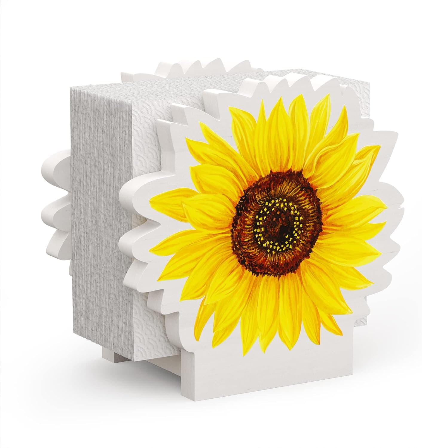 Decorada Sunflower Napkin Holder for Table - Sunflower Kitchen Decor - Farmhouse Napkin Holder - Wooden Napkin Holder