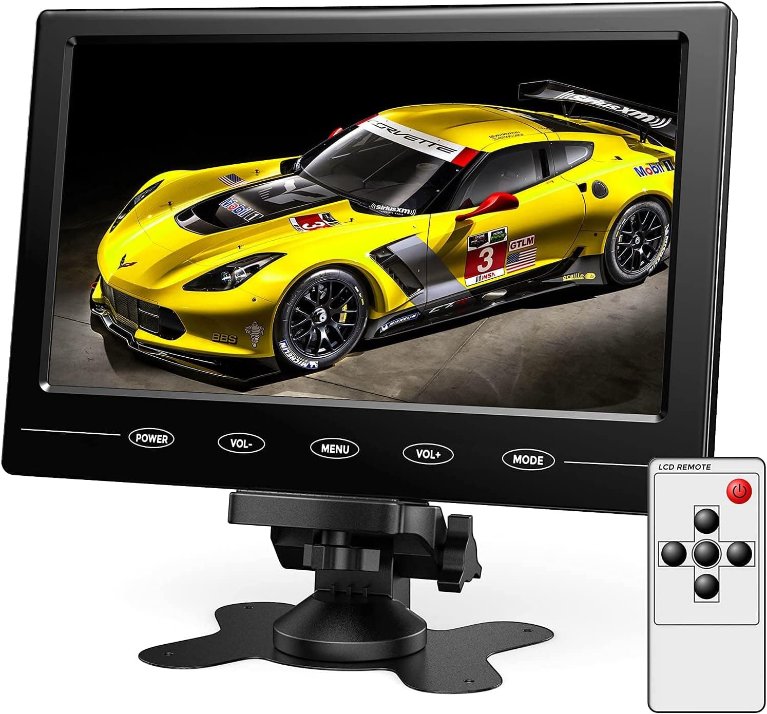 APROTII 9 Inch Security Monitor, Small LCD HDMI Monitor Mini Screen 1024x600, HDMI VGA AV Portable Mini HD Color Screen Display Built-in Speaker,with Remote for PC Raspberry Pi Camera Car Security