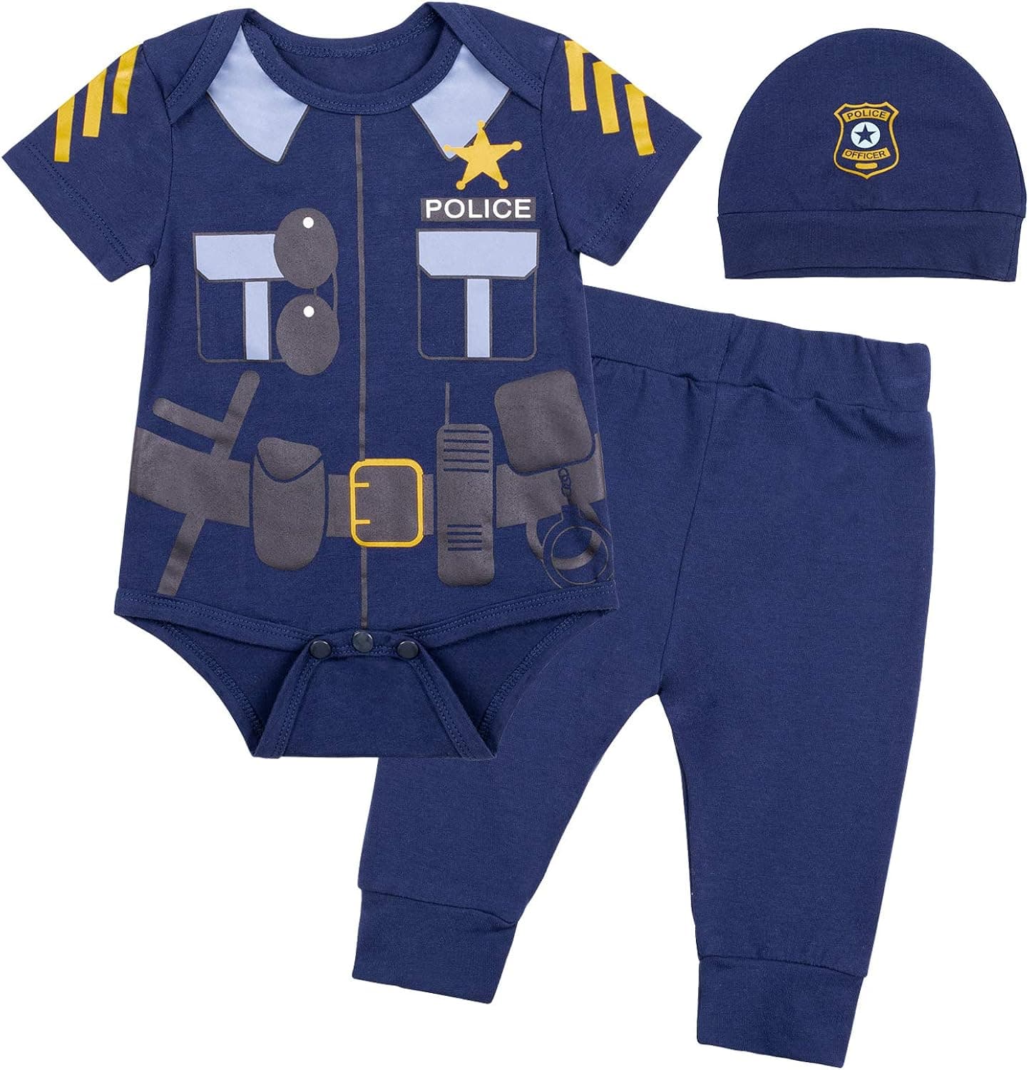 Paddy Field Baby Girls Boys Police Costume Bodysuit