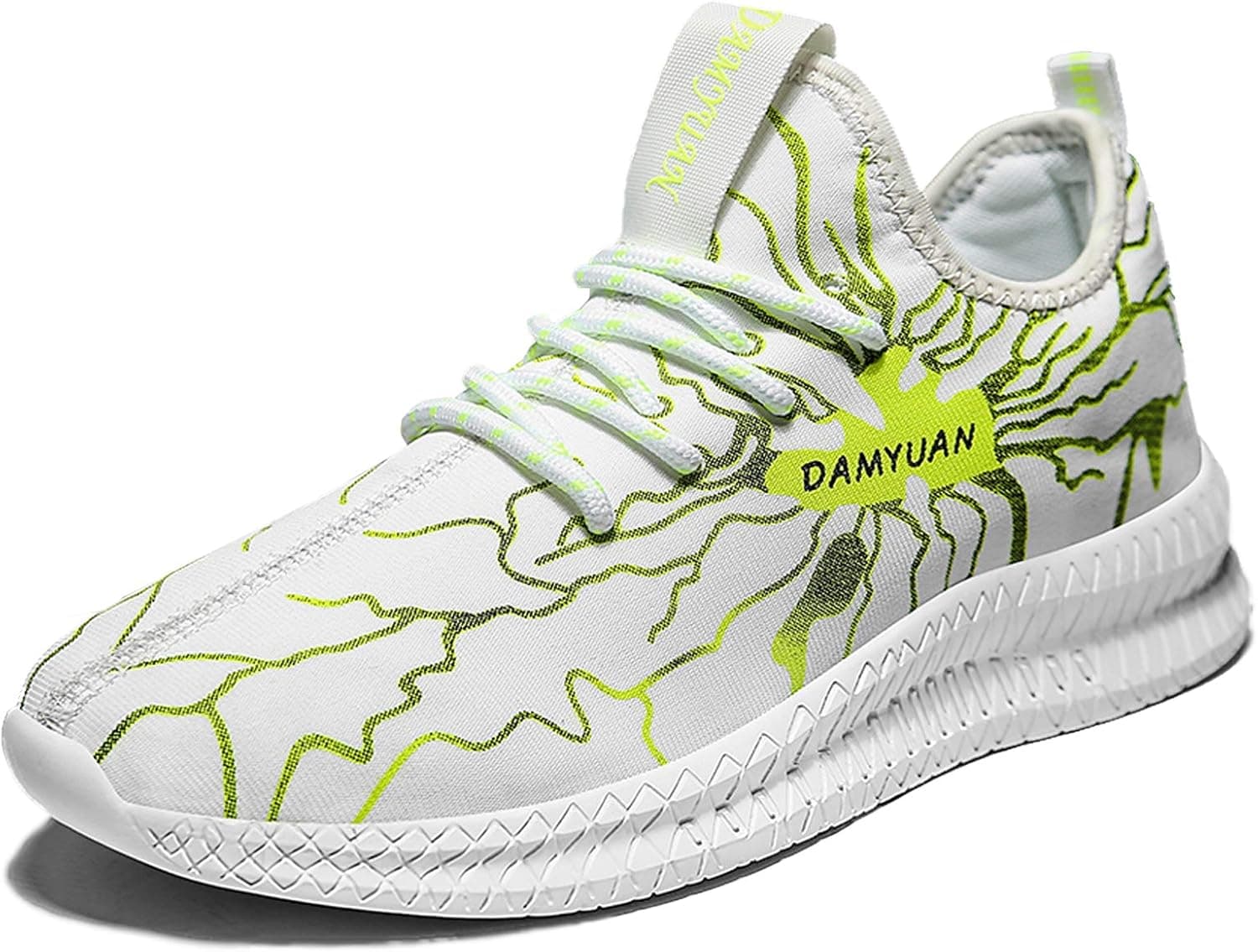 Mens Tennis Shoes Running Gym Workout Walking Sport Athletic Lighweight Casual White Sneakers for Men Zapatos Deportivas de Hombre Size 9.5