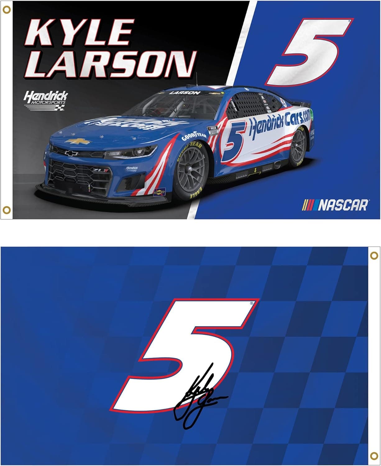 Racing Reflections Kyle Larson Double Sided HendrickCars Deluxe 2-Sided 3x5 Flag