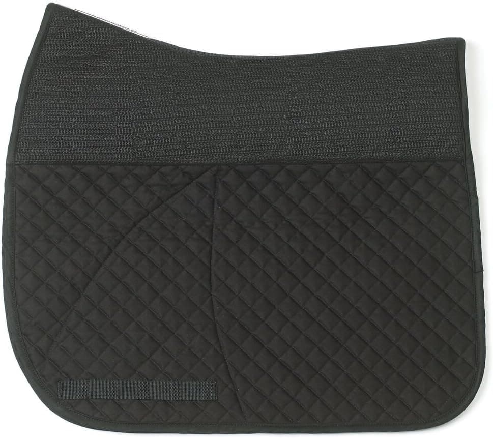 Success Equestrian Deluxe Dressage NO Slip Saddle Pad, Black, Medium