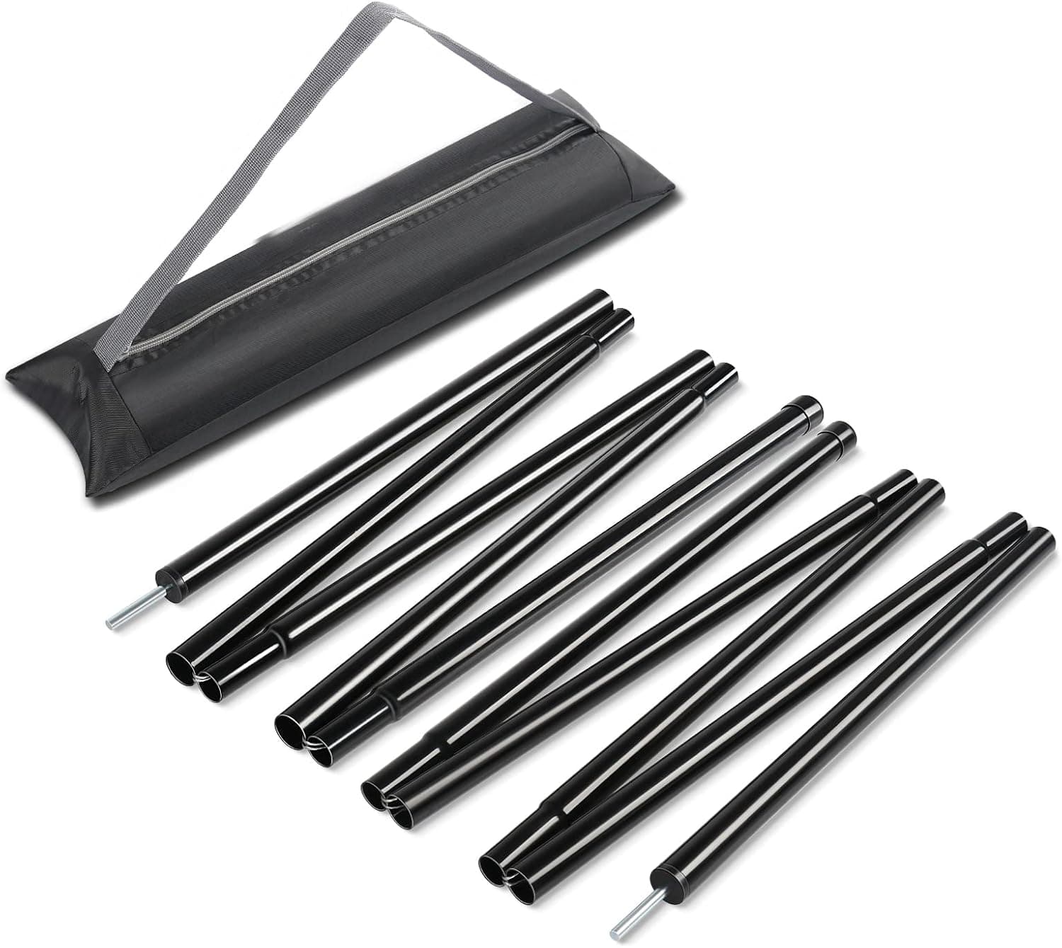 Tent Pole for Tarp Set of 2, Collapsible Heavy Duty Tarp Poles - 5 Section 71"/180cm Lightweight Rod Replacement for Camping Tent