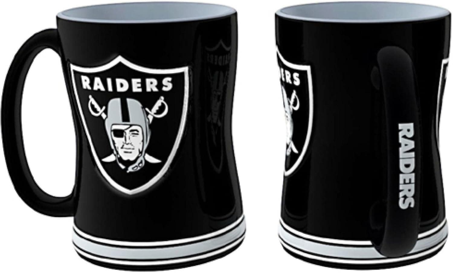 NFL Sculpted Coffee Mug, 14 Ounces, Oakland Raiders