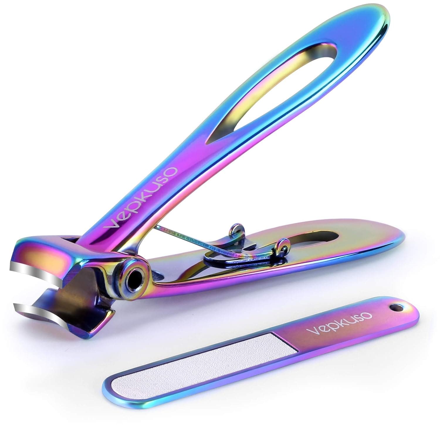 Thick Toenail Clipper – Vepkuso Wide Jaw Opening Oversized Stainless Steel Toenail Cutter with Nail File For Thick Nail, Extra Large Fingernail Toenail Trimmer for Men&Women