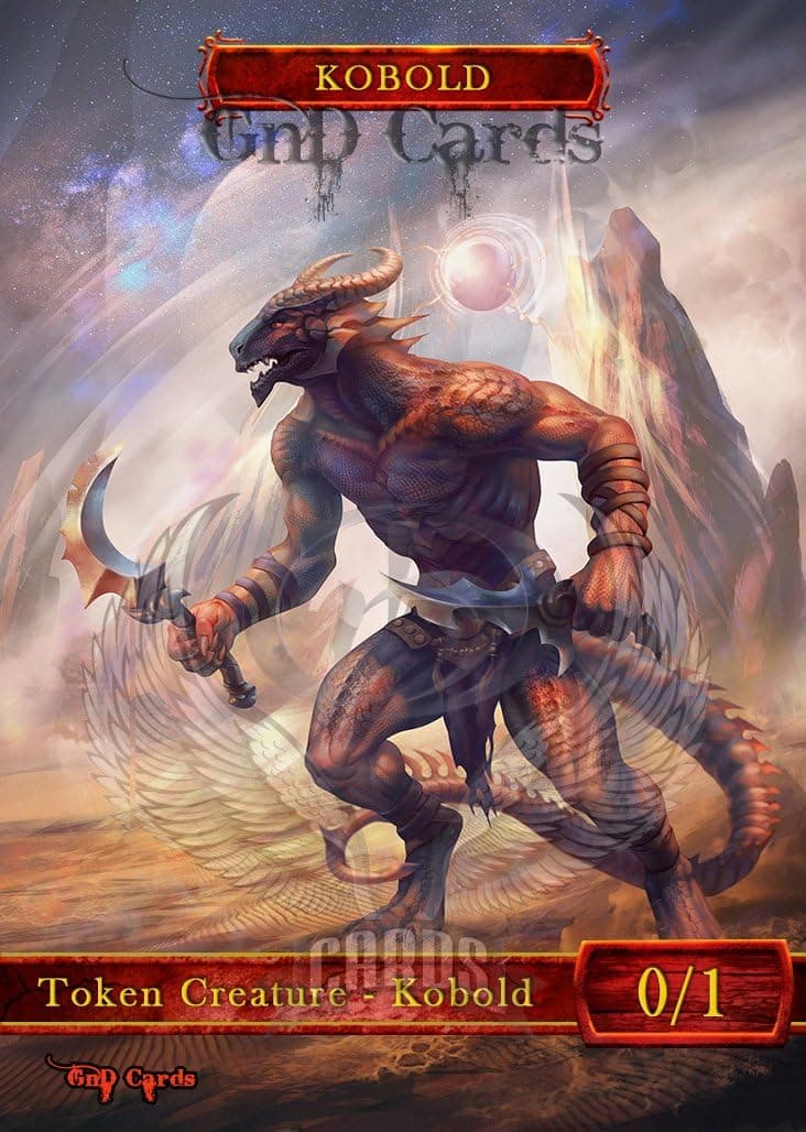 GnD Cards 3X Kobold #2 Custom Altered Tokens