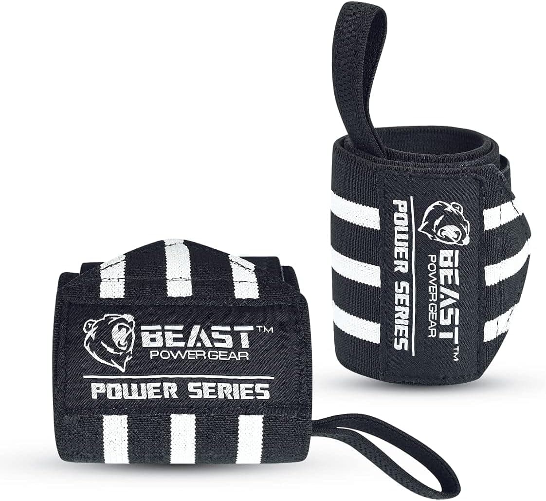 Beast Power Gear Stiff Wrist Wraps for Weightlifting 18” 24” 30” Premium Quality Wrist Support for Heavy Bench Press Powerlifting, Strength Training for Strong Men and Women