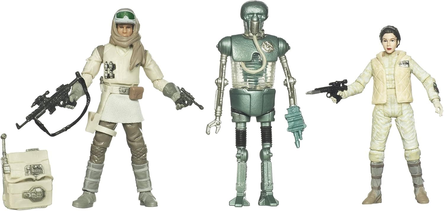 Kenner Star Wars The Empire Strikes Back Special Exclusive Action Figure 3Pack Rebel Set 21B, Leia Hoth Outfit, Rebel Commander
